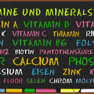 bkt56 BunteKreideTafel - Vitamine und Mineralstoffe - g2532